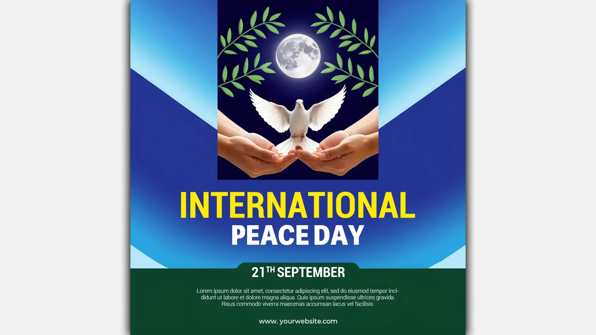 Creative Instagram Post Design for Peace Day